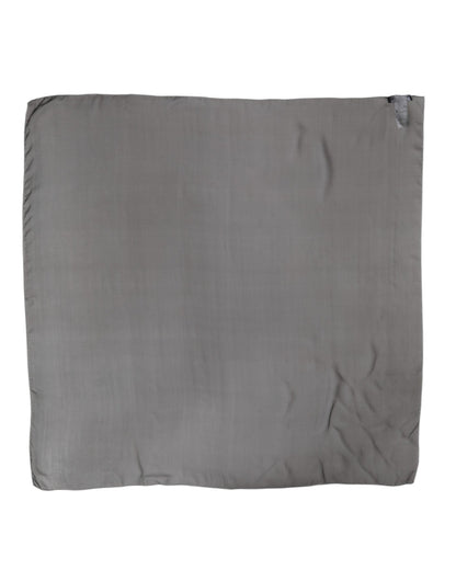 Dolce & Gabbana Gray Black Silk Square Women Foulard Scarf – par Dolce & Gabbana | Disponible sur Sandy Store ByNet