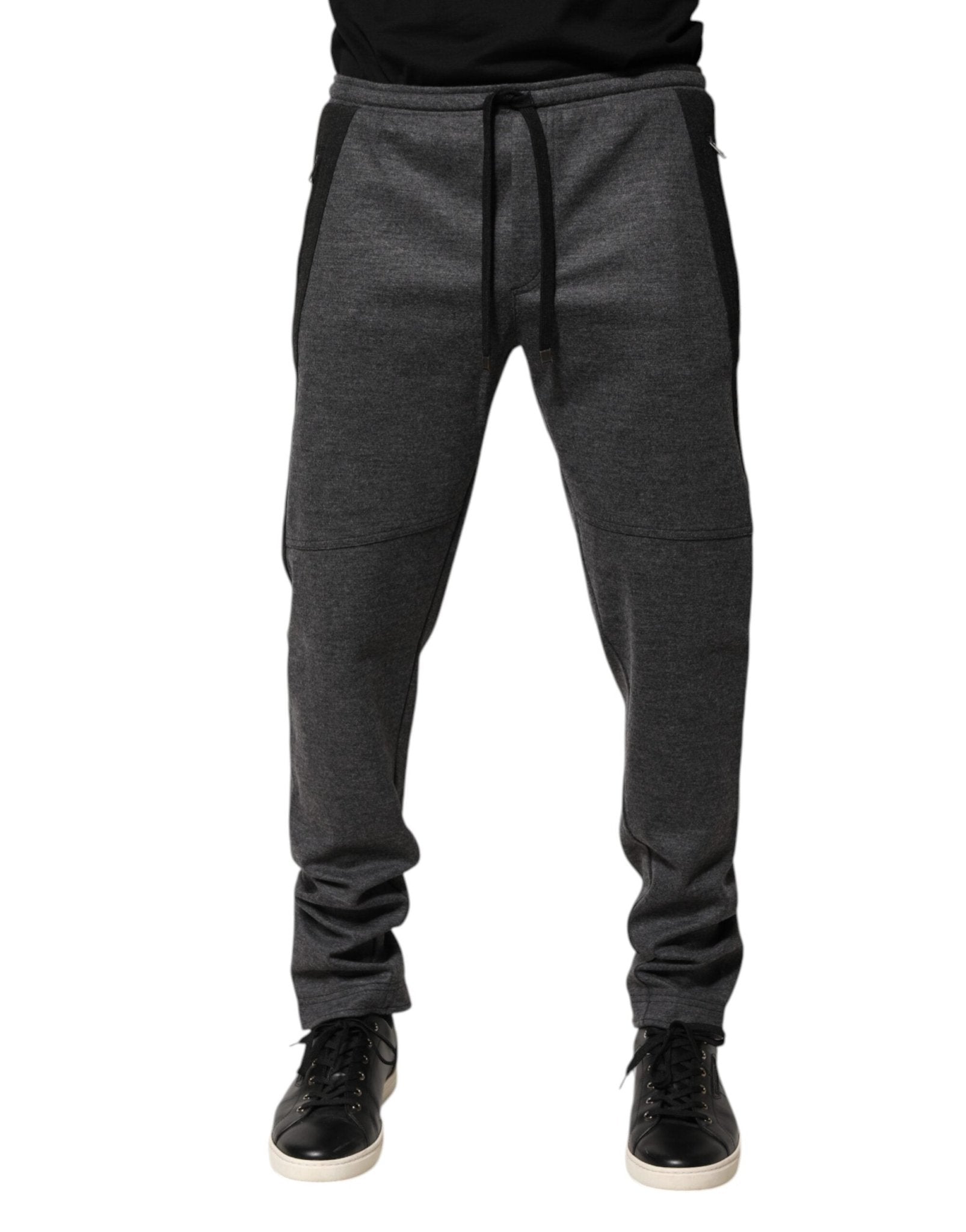 Dolce & Gabbana Gray Black Wool Blend Jogger Sweatpants Pants – IT52 | XL par Dolce & Gabbana | Disponible sur Sandy Store ByNet