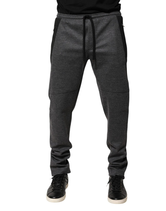 Dolce & Gabbana Gray Black Wool Blend Jogger Sweatpants Pants – IT52 | XL par Dolce & Gabbana | Disponible sur Sandy Store ByNet