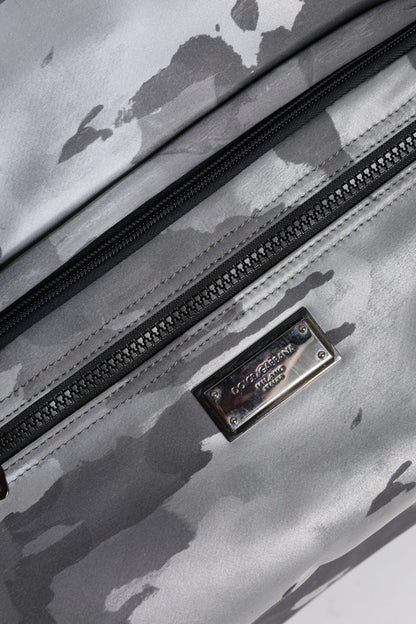 Dolce & Gabbana Gray Camo Cotton Multiple Compartments Tote Bag - Sandy Store ByNet