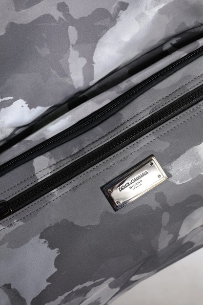 Dolce & Gabbana Gray Camo Cotton Multiple Compartments Tote Bag - Sandy Store ByNet