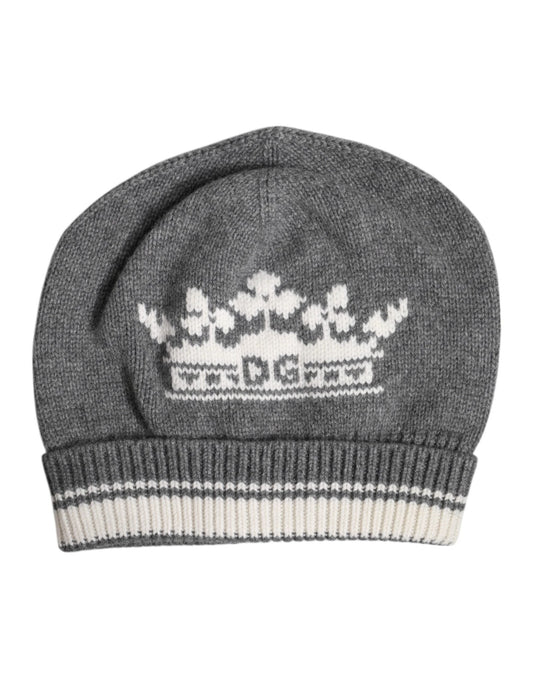 Dolce & Gabbana Gray Cashmere Knitted Winter Beanie Hat – par Dolce & Gabbana | Disponible sur Sandy Store ByNet