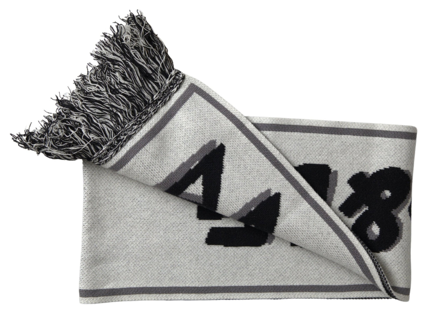Dolce & Gabbana Gray Cashmere Knitted Wrap Shawl Fringe Scarf – par Dolce & Gabbana | Disponible sur Sandy Store ByNet