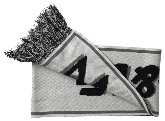 Dolce & Gabbana Gray Cashmere Knitted Wrap Shawl Fringe Scarf – par Dolce & Gabbana | Disponible sur Sandy Store ByNet