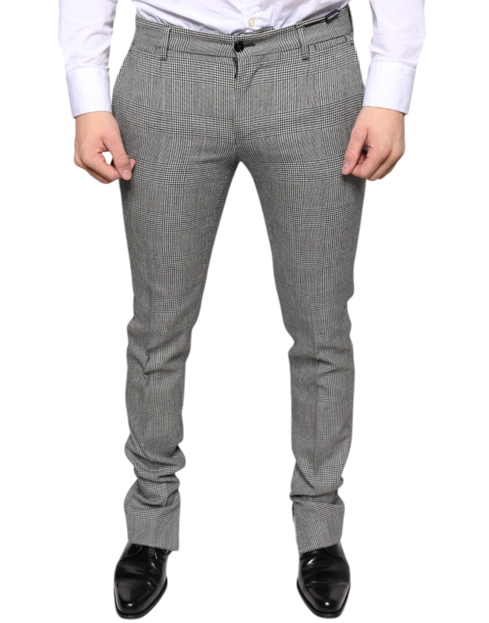 Dolce & Gabbana Gray Check Tartan Wool Skinny Pants – IT48 | M par Dolce & Gabbana | Disponible sur Sandy Store ByNet