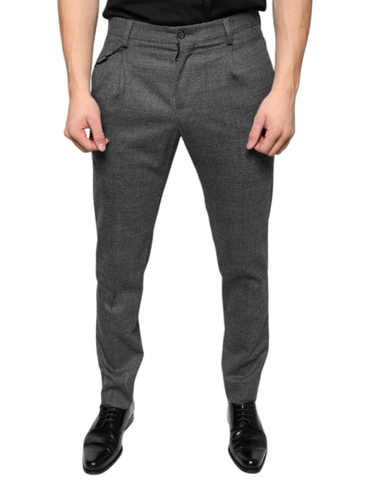 Dolce & Gabbana Gray Check Tartan Wool Skinny Pants – IT44 | XS par Dolce & Gabbana | Disponible sur Sandy Store ByNet