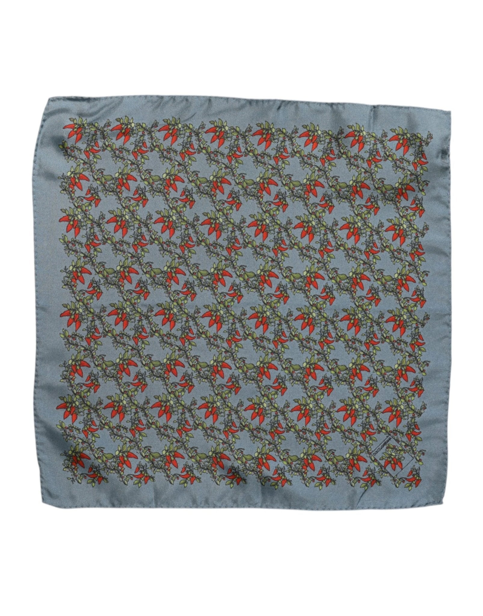 Dolce & Gabbana Gray Chilis Silk Square Men Foulard Scarf – par Dolce & Gabbana | Disponible sur Sandy Store ByNet