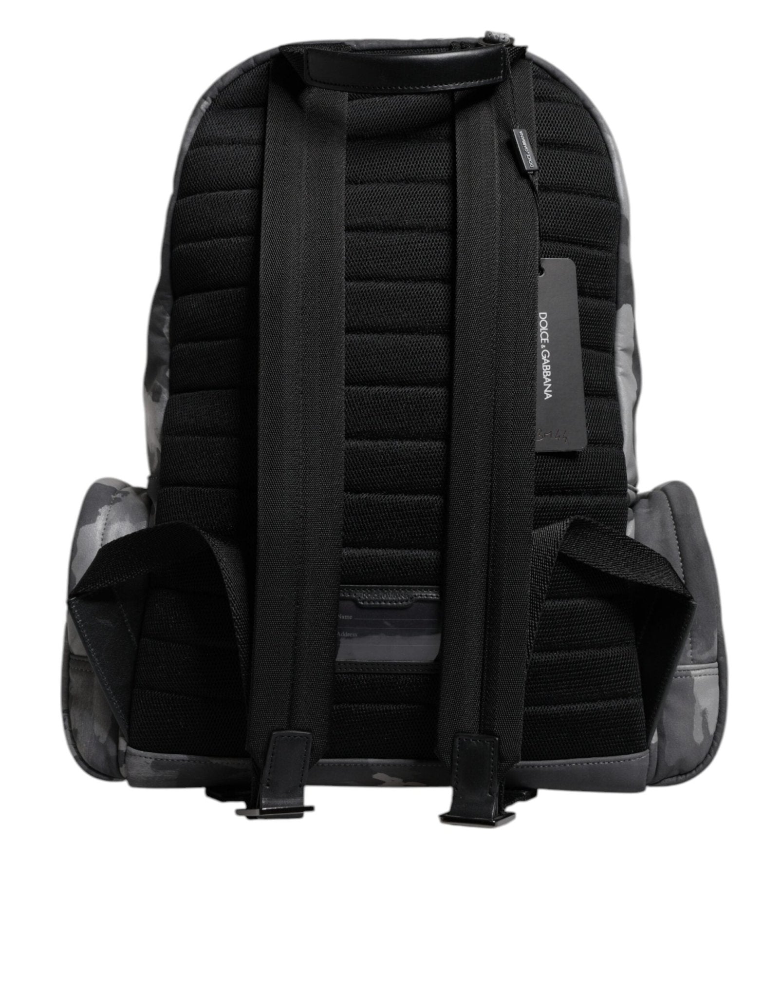 Dolce & Gabbana Gray Cotton Camouflage Logo Plaque Backpack Bag - Sandy Store ByNet