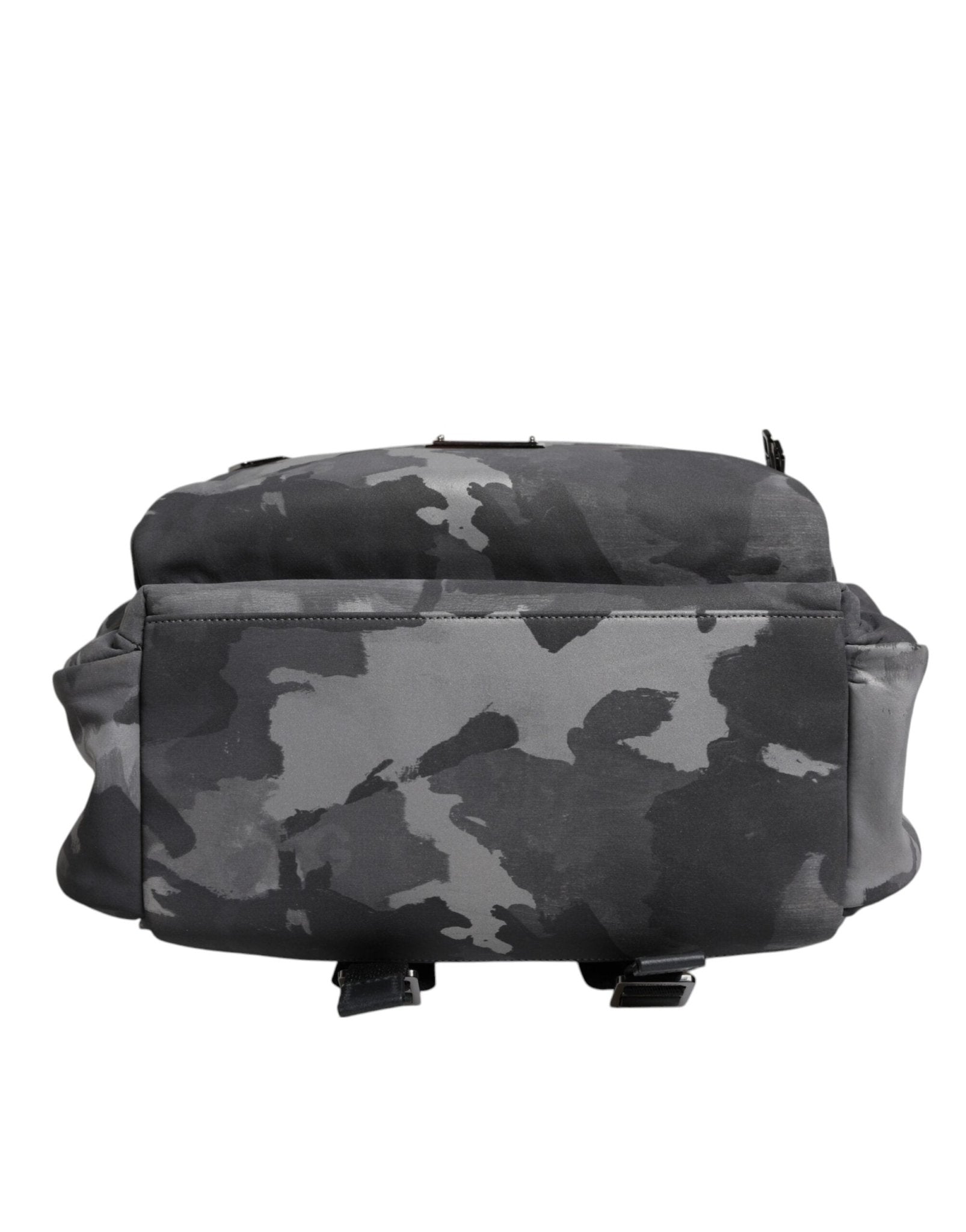 Dolce & Gabbana Gray Cotton Camouflage Logo Plaque Backpack Bag - Sandy Store ByNet