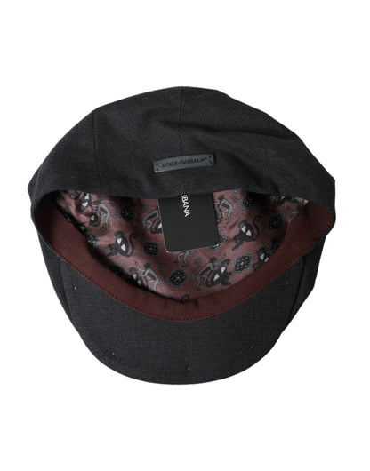 Dolce & Gabbana Gray Cotton Cloth Newsboy Hat Men - Sandy Store ByNet