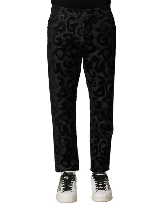 Dolce & Gabbana Gray Cotton DG Logo Straight Men Denim Jeans – IT46 | S par Dolce & Gabbana | Disponible sur Sandy Store ByNet