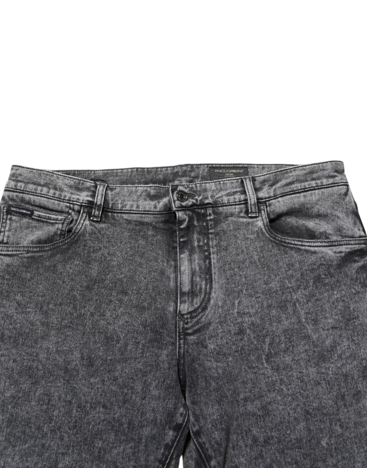 Dolce & Gabbana Gray Cotton Slim Fit Denim Trouser Jeans – IT56 | XXL par Dolce & Gabbana | Disponible sur Sandy Store ByNet