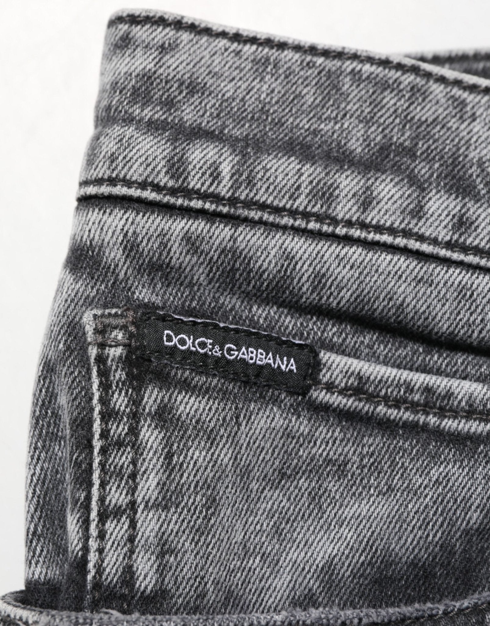 Dolce & Gabbana Gray Cotton Slim Fit Denim Trouser Jeans – IT56 | XXL par Dolce & Gabbana | Disponible sur Sandy Store ByNet