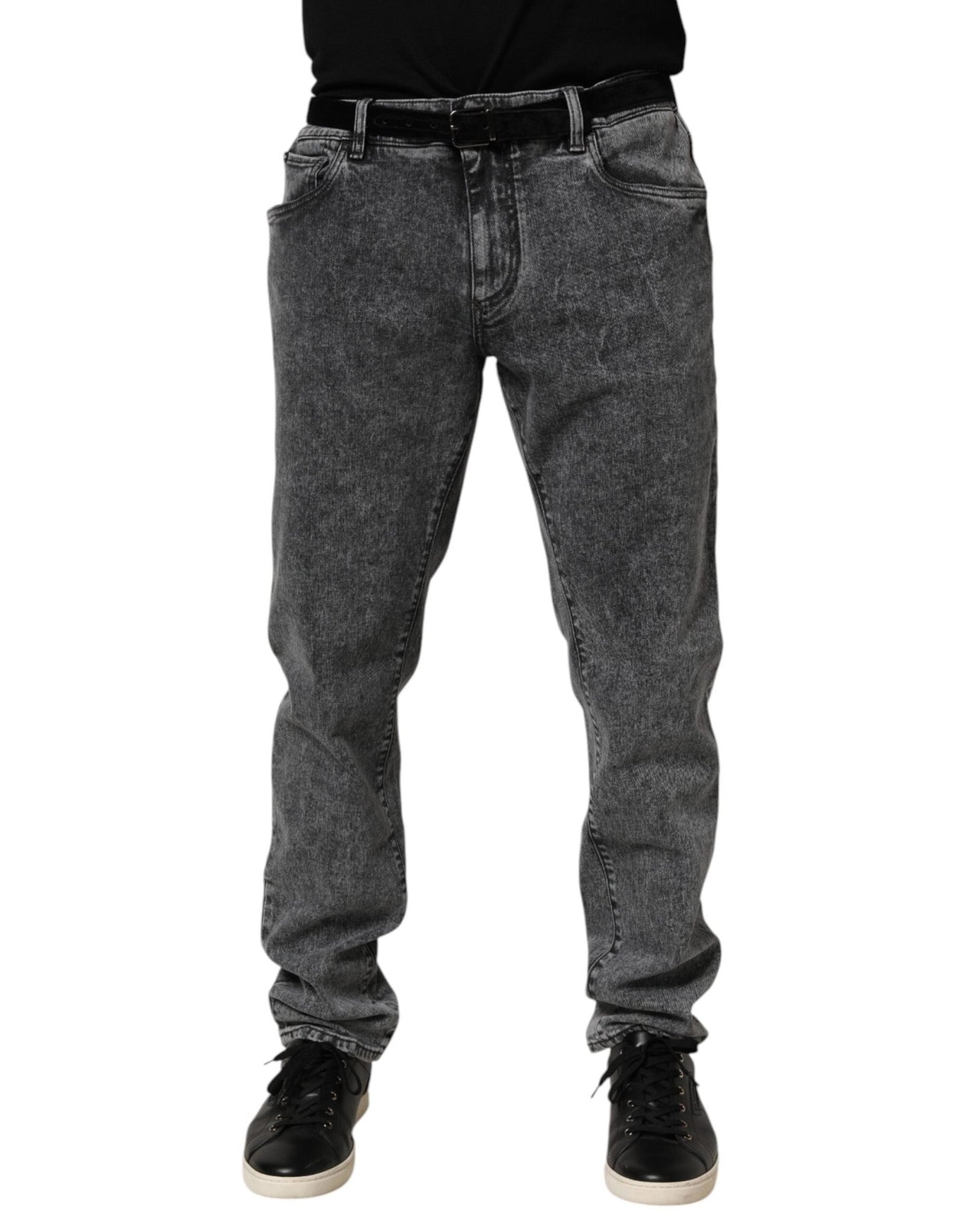 Dolce & Gabbana Gray Cotton Slim Fit Denim Trouser Jeans – IT56 | XXL par Dolce & Gabbana | Disponible sur Sandy Store ByNet