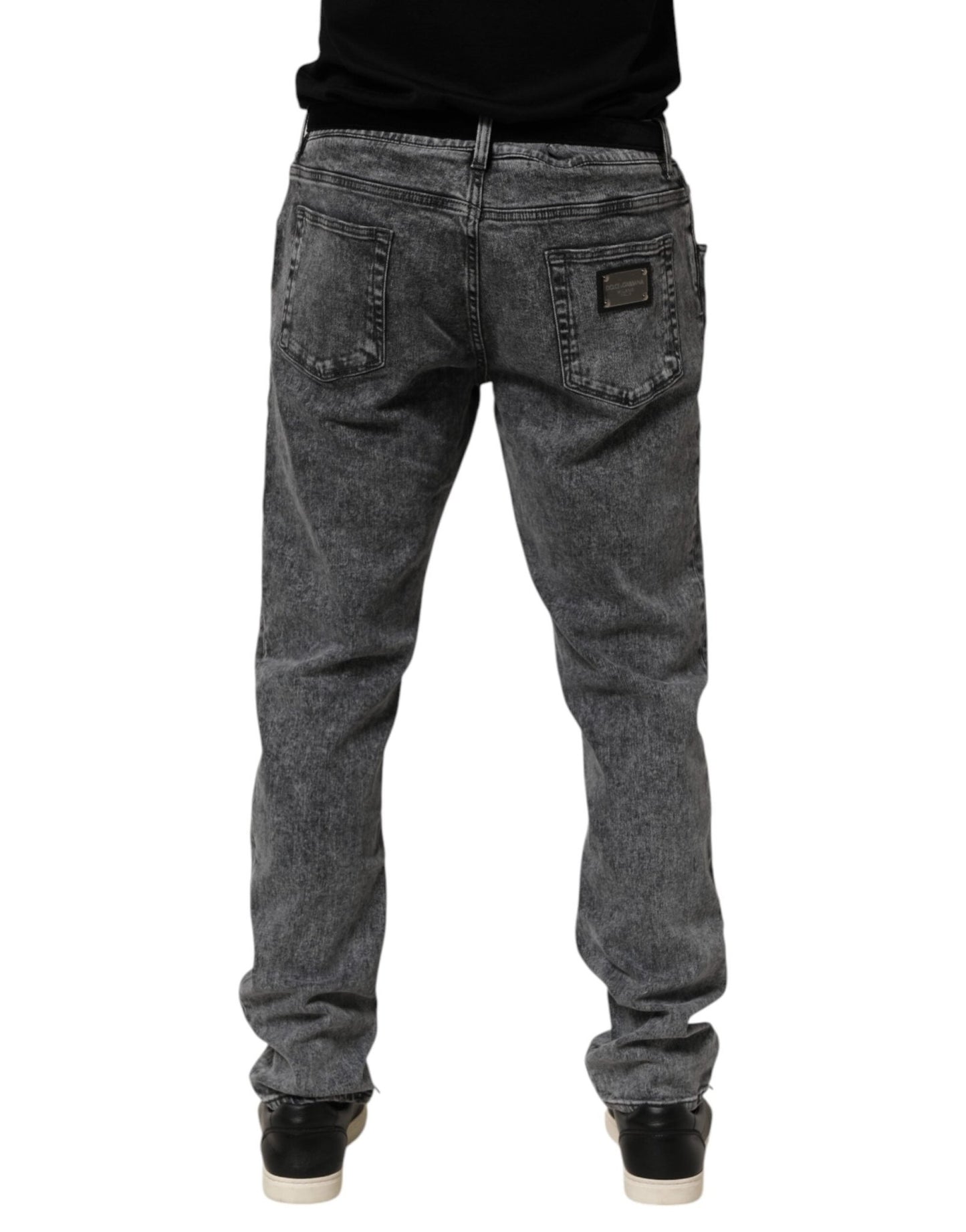 Dolce & Gabbana Gray Cotton Slim Fit Denim Trouser Jeans – IT56 | XXL par Dolce & Gabbana | Disponible sur Sandy Store ByNet