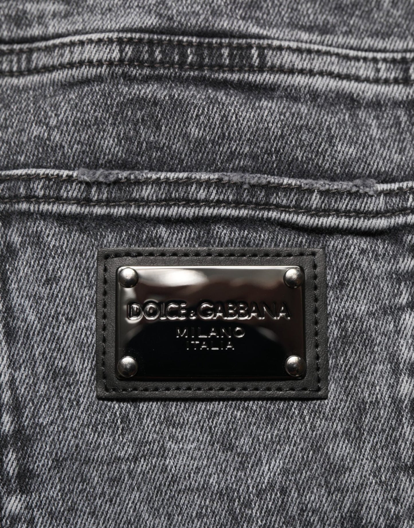 Dolce & Gabbana Gray Cotton Slim Fit Denim Trouser Jeans – IT56 | XXL par Dolce & Gabbana | Disponible sur Sandy Store ByNet