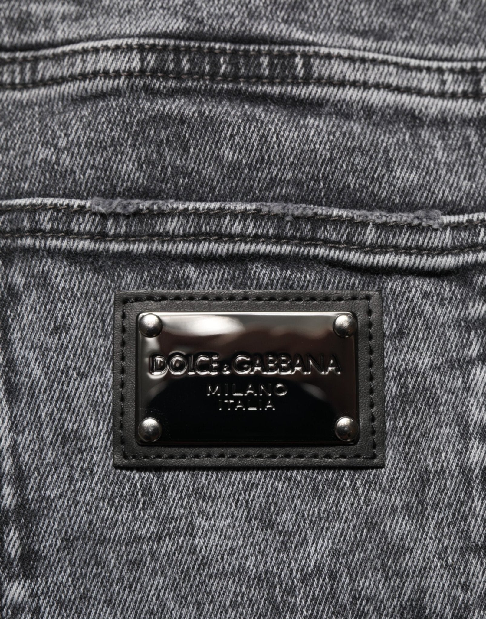 Dolce & Gabbana Gray Cotton Slim Fit Denim Trouser Jeans – IT56 | XXL par Dolce & Gabbana | Disponible sur Sandy Store ByNet