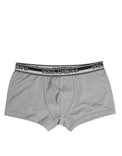 Dolce & Gabbana Gray Cotton Stretch Regular Boxer Underwear – IT4 | S par Dolce & Gabbana | Disponible sur Sandy Store ByNet