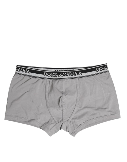 Dolce & Gabbana Gray Cotton Stretch Regular Boxer Underwear – IT4 | S par Dolce & Gabbana | Disponible sur Sandy Store ByNet