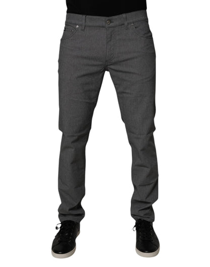 Dolce & Gabbana Gray Cotton Stretch Skinny Denim Jeans – IT52 | XL par Dolce & Gabbana | Disponible sur Sandy Store ByNet