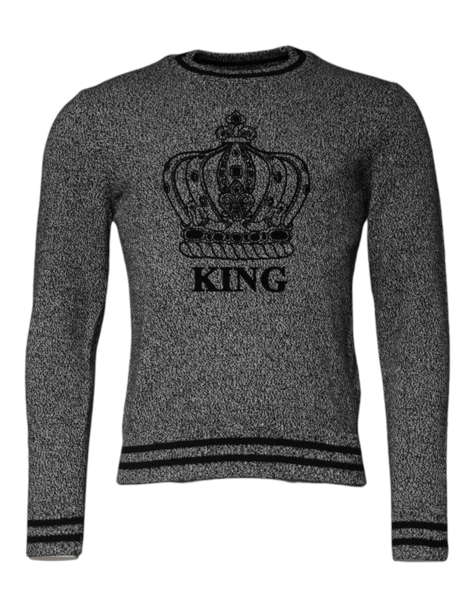 Dolce & Gabbana Gray Crown King Cashmere Pullover Sweater - Sandy Store ByNet