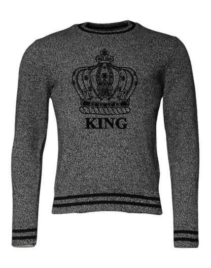 Dolce & Gabbana Gray Crown King Cashmere Pullover Sweater - Sandy Store ByNet