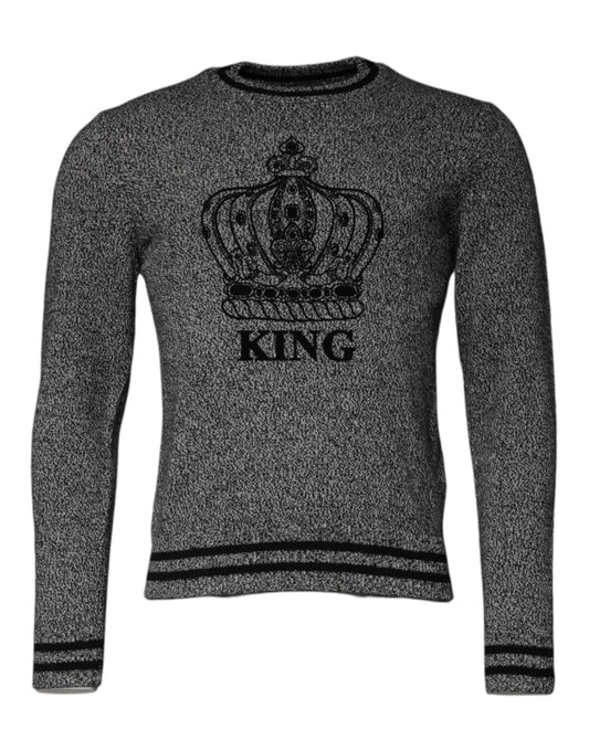 Dolce & Gabbana Gray Crown King Cashmere Pullover Sweater - Sandy Store ByNet
