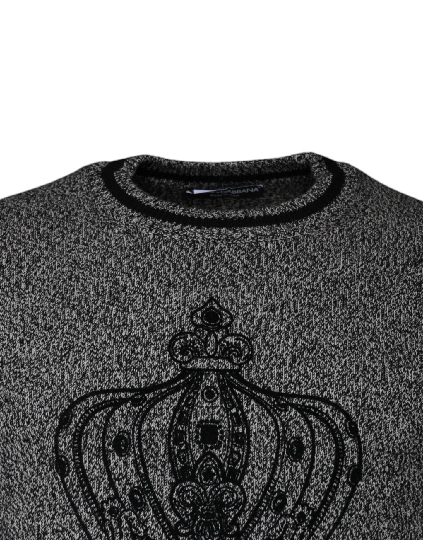 Dolce & Gabbana Gray Crown King Cashmere Pullover Sweater - Sandy Store ByNet