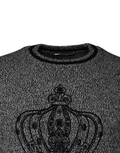 Dolce & Gabbana Gray Crown King Cashmere Pullover Sweater - Sandy Store ByNet