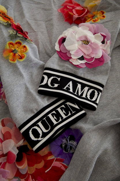 Dolce & Gabbana Gray DG Amore Queen Floral Pullover Sweater – IT36|XXS par Dolce & Gabbana | Disponible sur Sandy Store ByNet