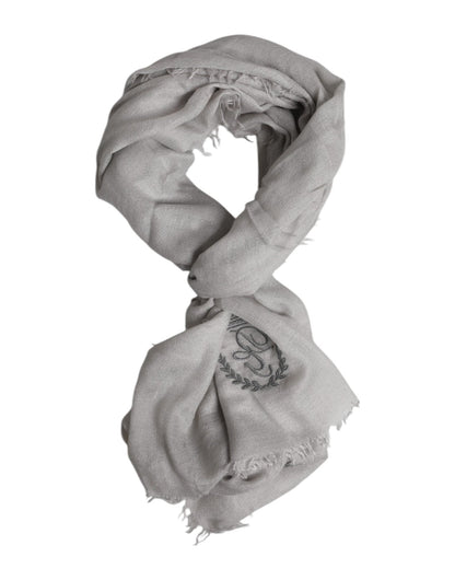 Dolce & Gabbana Gray DG Crown Neck Warmer Wrap Shawl Scarf – par Dolce & Gabbana | Disponible sur Sandy Store ByNet