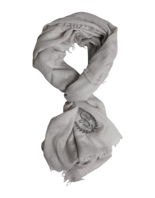 Dolce & Gabbana Gray DG Crown Neck Warmer Wrap Shawl Scarf – par Dolce & Gabbana | Disponible sur Sandy Store ByNet