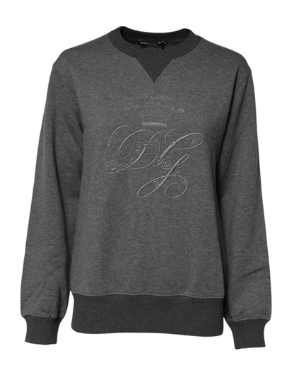 Dolce & Gabbana Gray DG Logo Embroidered Pullover Sweater – IT36|XXS par Dolce & Gabbana | Disponible sur Sandy Store ByNet