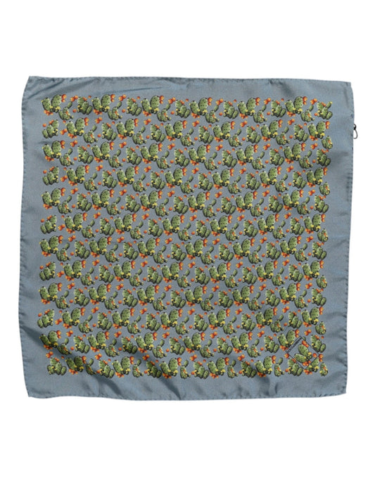 Dolce & Gabbana Gray Green Cactus Print Square Foulard Scarf – par Dolce & Gabbana | Disponible sur Sandy Store ByNet