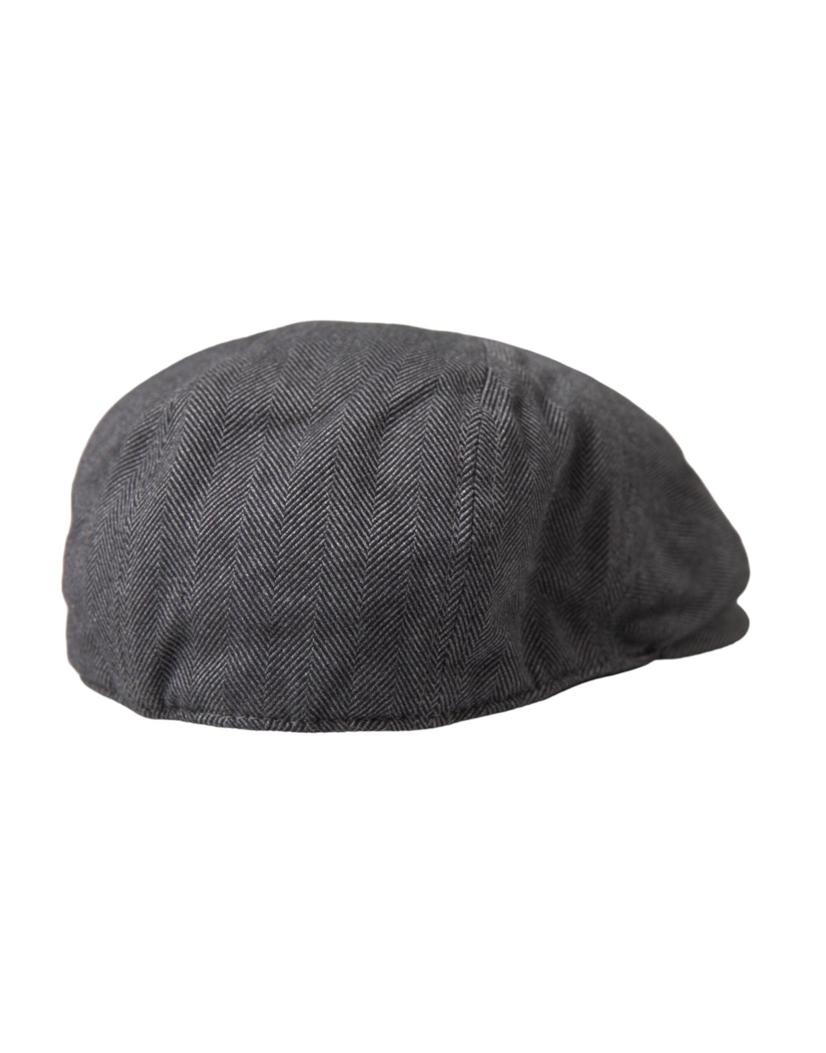 Dolce & Gabbana Gray Herringbone Crown Newsboy Hat Men - Sandy Store ByNet