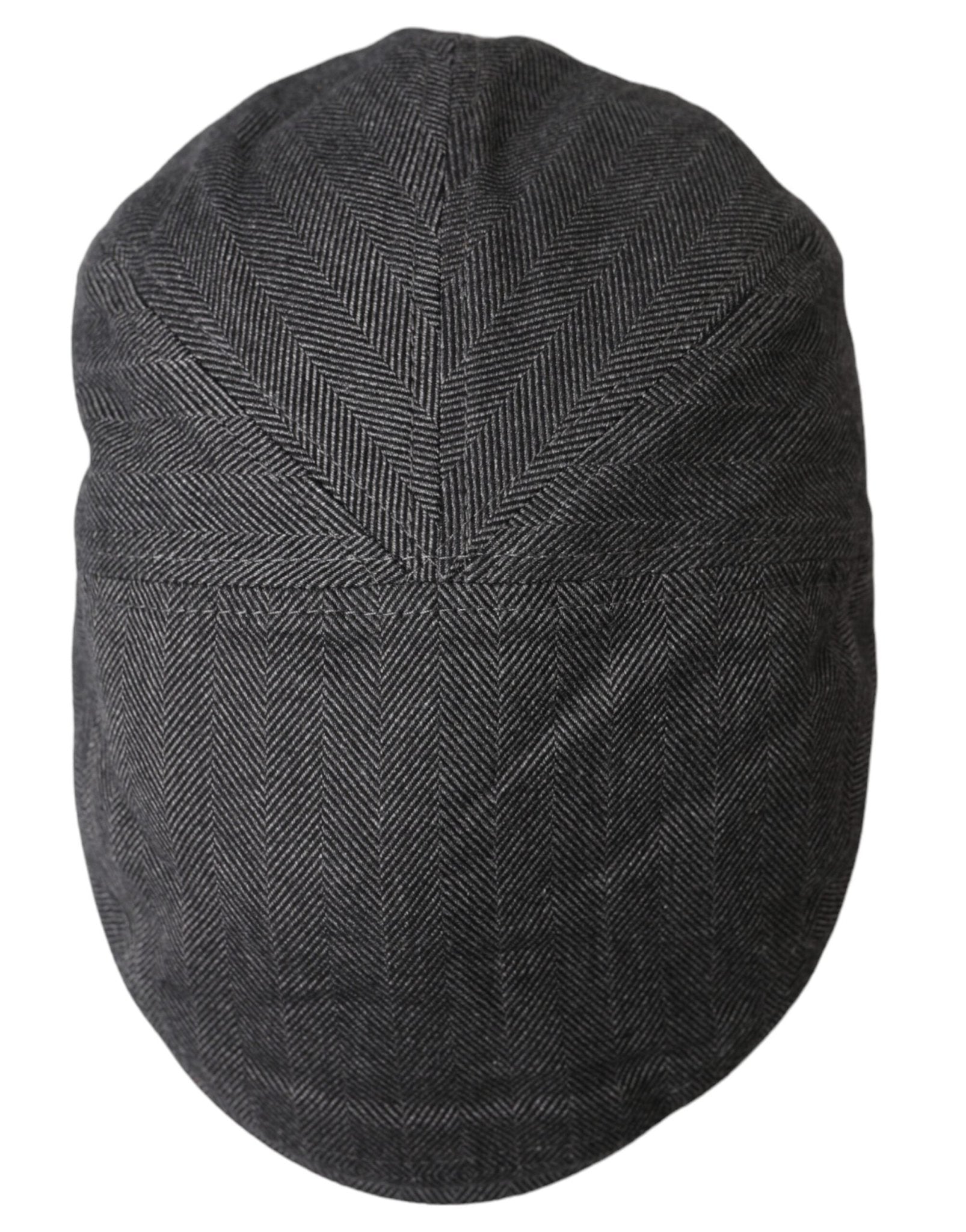Dolce & Gabbana Gray Herringbone Crown Newsboy Hat Men - Sandy Store ByNet