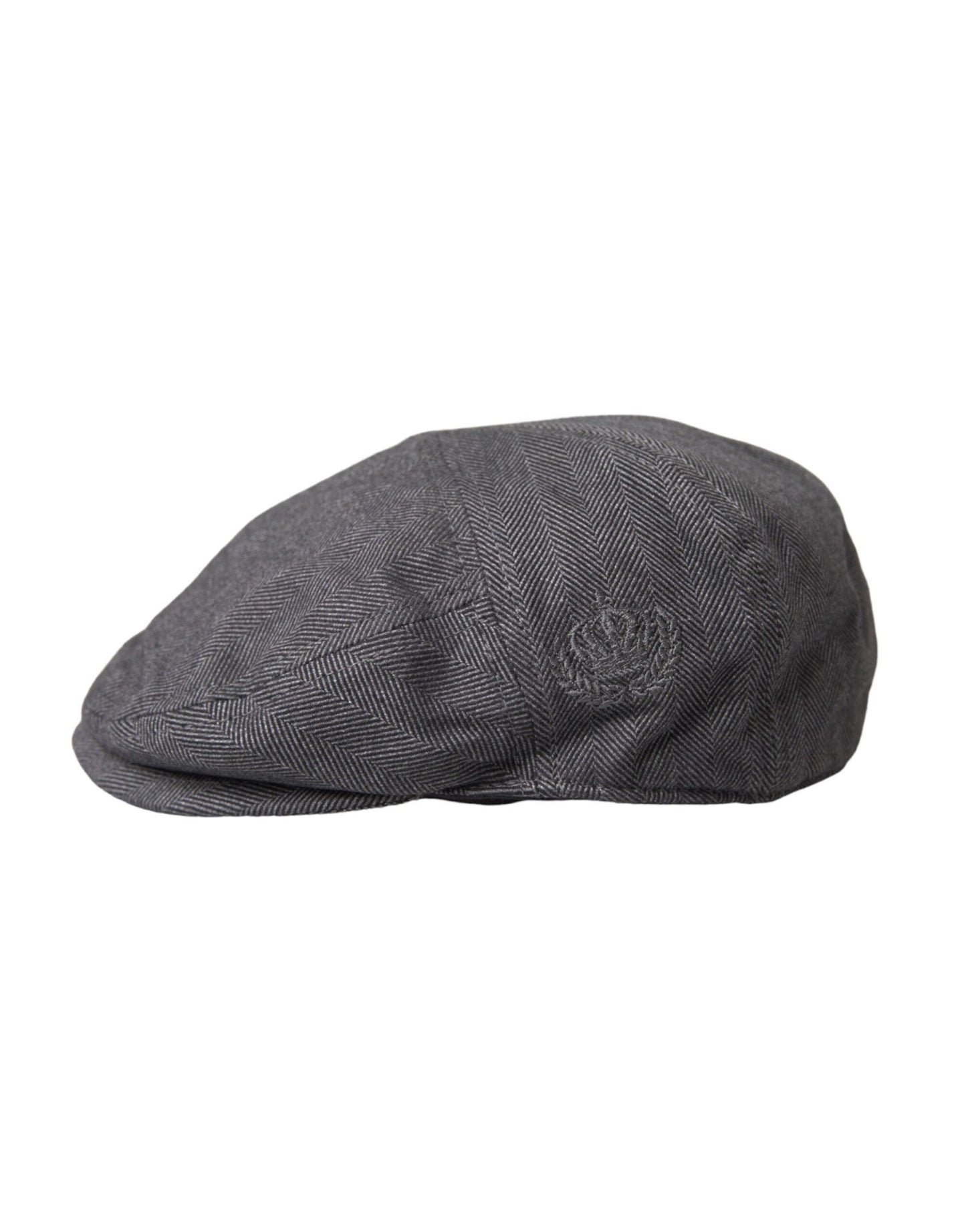 Dolce & Gabbana Gray Herringbone Crown Newsboy Hat Men - Sandy Store ByNet
