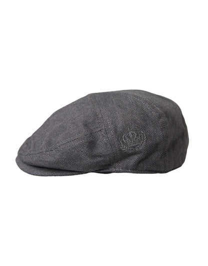 Dolce & Gabbana Gray Herringbone Crown Newsboy Hat Men - Sandy Store ByNet