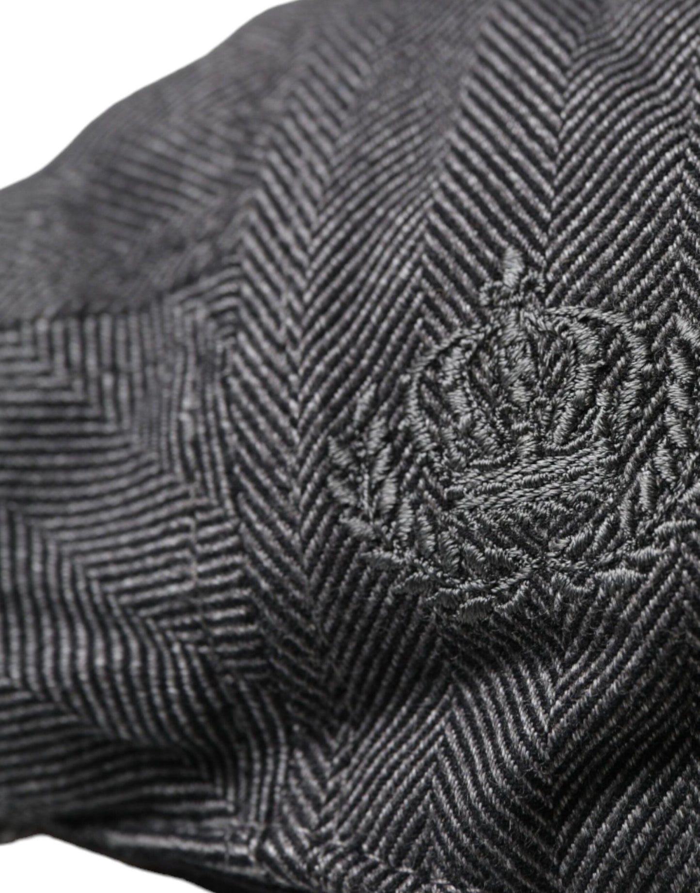 Dolce & Gabbana Gray Herringbone Crown Newsboy Hat Men - Sandy Store ByNet
