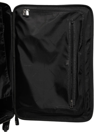 Dolce & Gabbana Gray Leather Logo Plaque Trolley Travel Wheel Men Suitcase Bag – par Dolce & Gabbana | Disponible sur Sandy Store ByNet