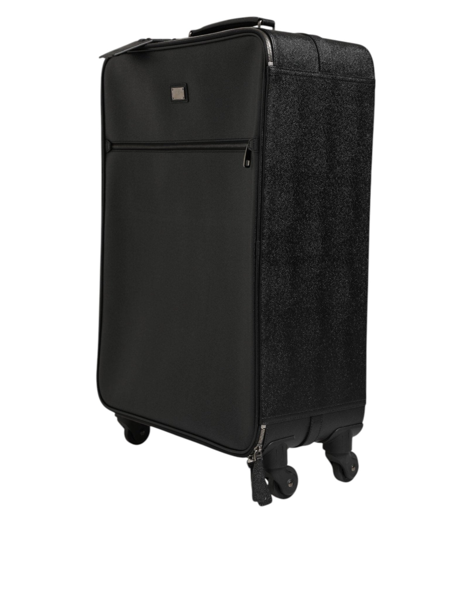 Dolce & Gabbana Gray Leather Logo Plaque Trolley Travel Wheel Men Suitcase Bag – par Dolce & Gabbana | Disponible sur Sandy Store ByNet