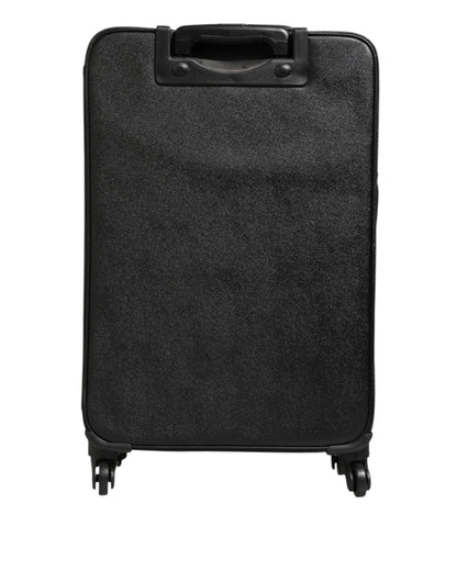 Dolce & Gabbana Gray Leather Logo Plaque Trolley Travel Wheel Men Suitcase Bag – par Dolce & Gabbana | Disponible sur Sandy Store ByNet