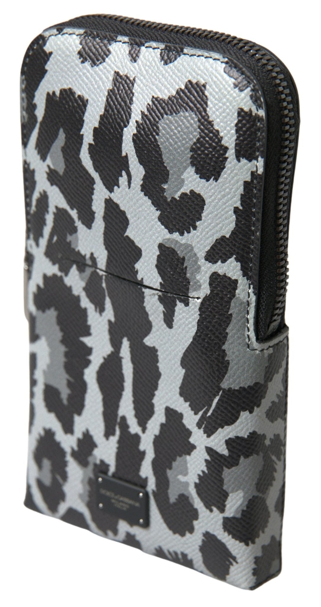 Dolce & Gabbana Gray Leopard Leather Men Purse Crossbody Sling Phone Bag – par Dolce & Gabbana | Disponible sur Sandy Store ByNet