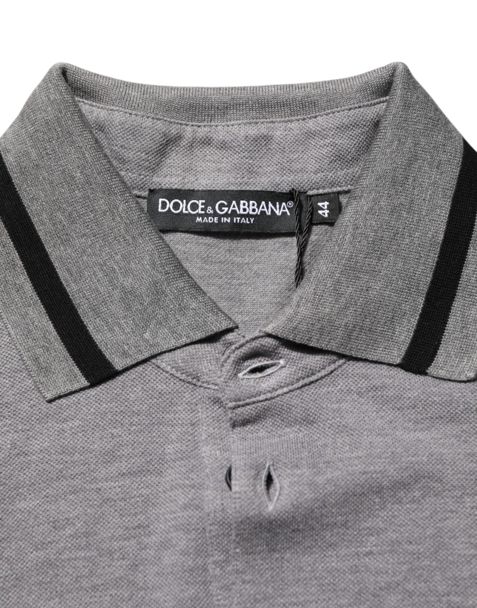 Dolce & Gabbana Gray Logo Embroidery Collared Polo T-shirt – IT44 | XS par Dolce & Gabbana | Disponible sur Sandy Store ByNet