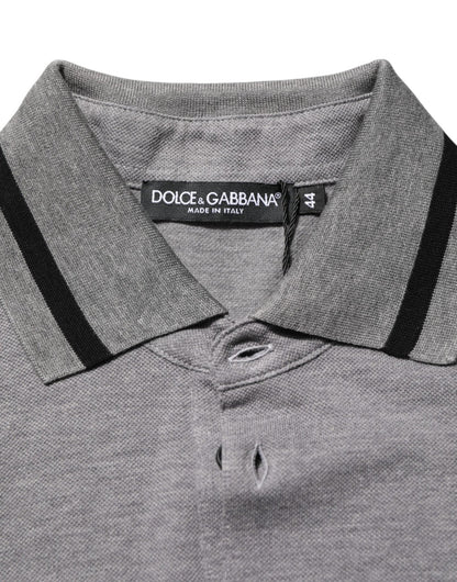 Dolce & Gabbana Gray Logo Embroidery Collared Polo T-shirt – IT44 | XS par Dolce & Gabbana | Disponible sur Sandy Store ByNet