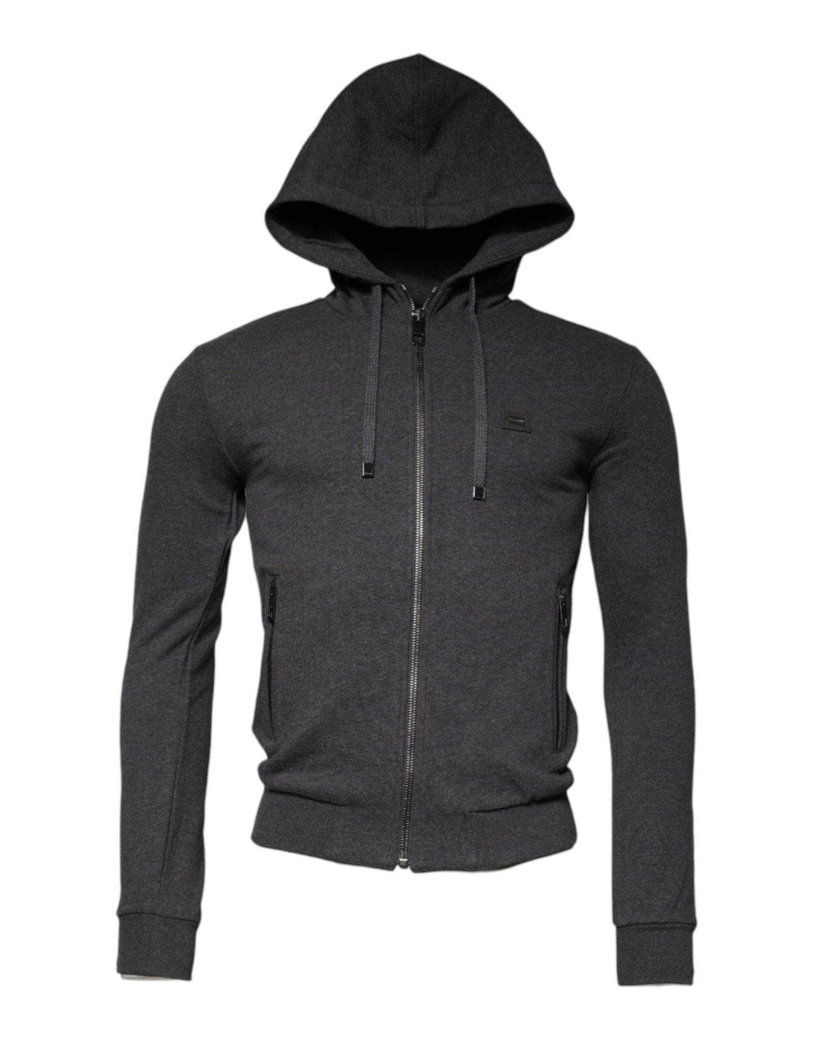Dolce & Gabbana Gray Logo Full Zip Hooded Sweatshirt Sweater – IT46 | S par Dolce & Gabbana | Disponible sur Sandy Store ByNet