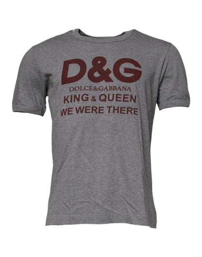Dolce & Gabbana Gray Logo Print Cotton Crew Neck Men T-shirt – IT46 | S par Dolce & Gabbana | Disponible sur Sandy Store ByNet
