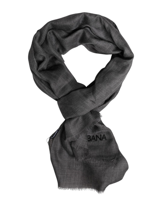 Dolce & Gabbana Gray Logo Print Neck Warmer Wrap Shawl Scarf – par Dolce & Gabbana | Disponible sur Sandy Store ByNet