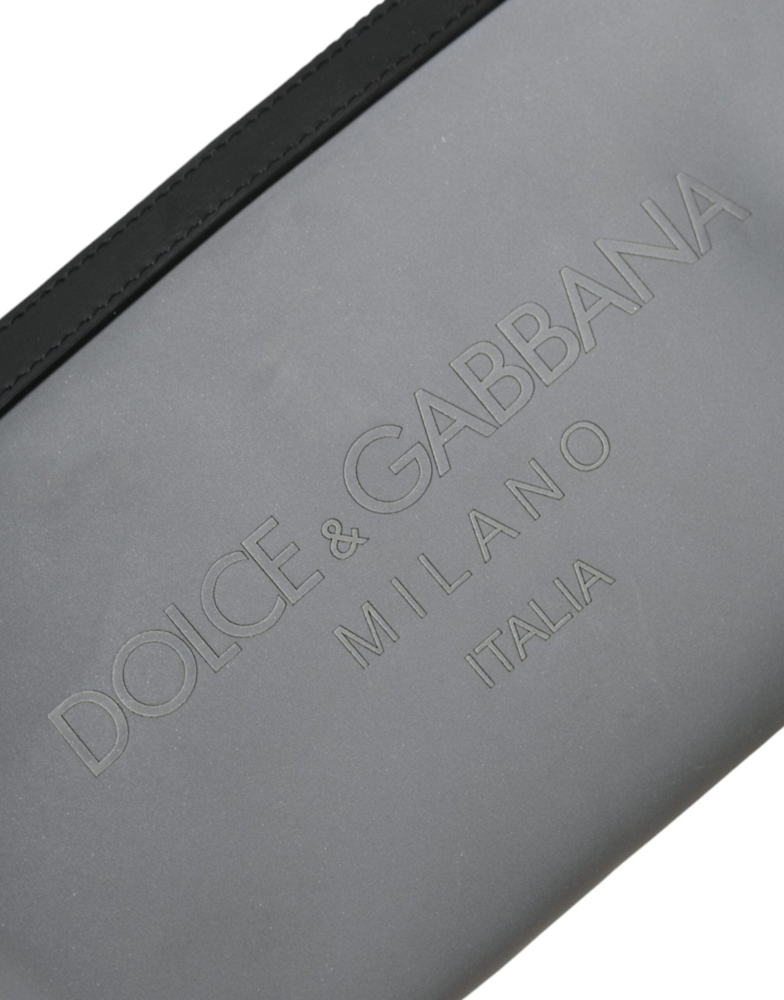 Dolce & Gabbana Gray Neoprene Logo Zip Waist Fanny Pack Belt Pouch Bag - Sandy Store ByNet