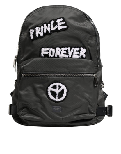 Dolce & Gabbana Gray Nylon Prince Forever School Travel Backpack Bag - Sandy Store ByNet